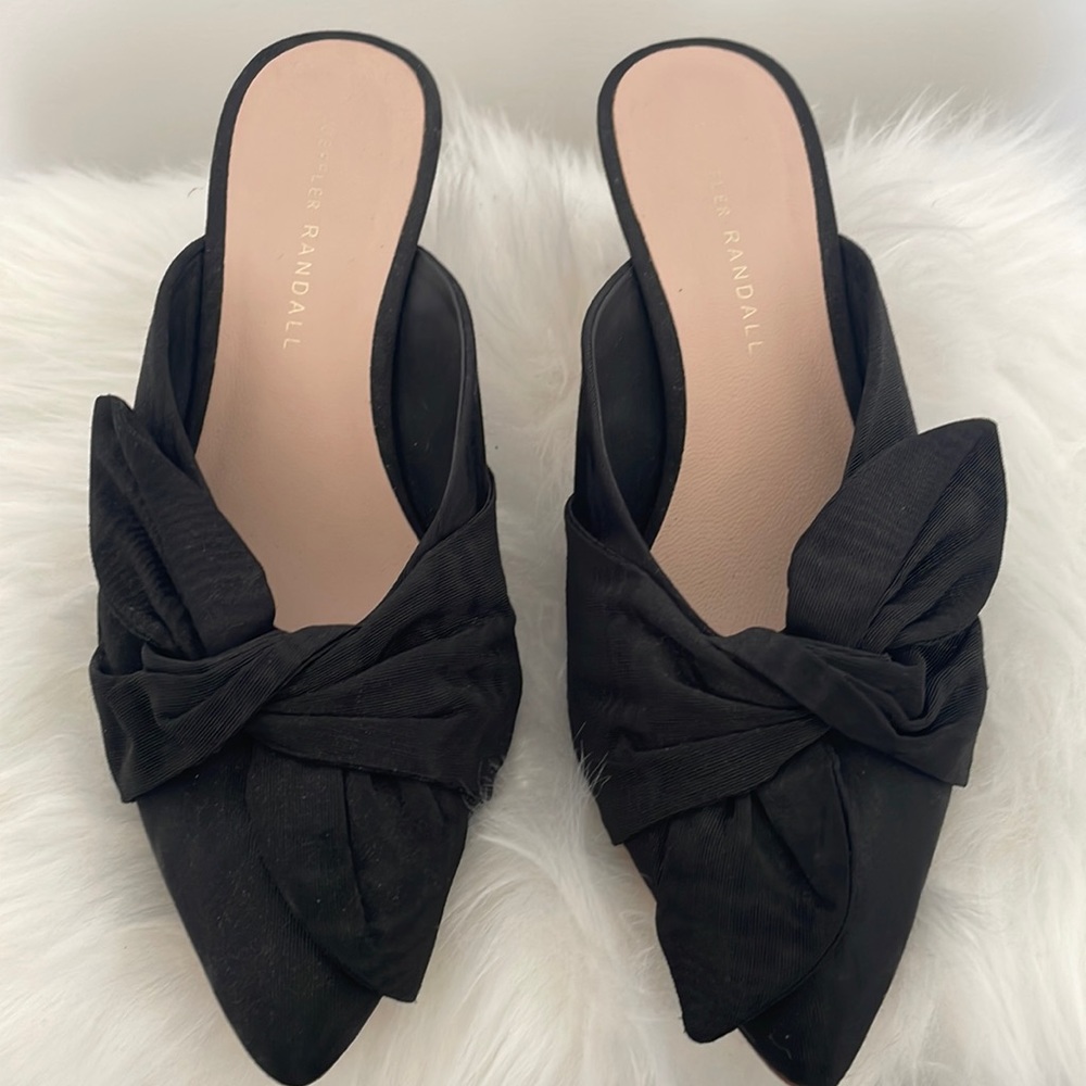 Black Bow Kitten Mule